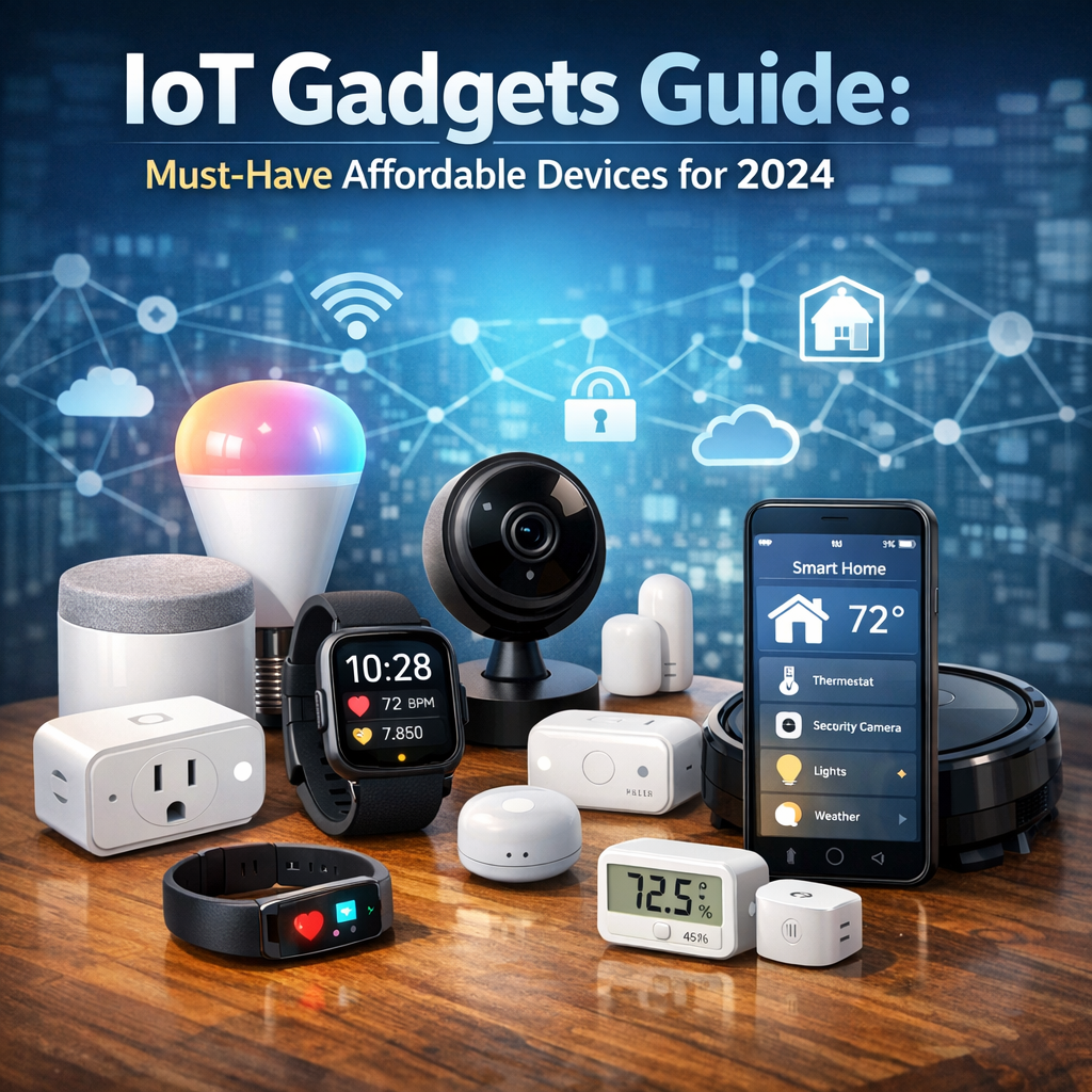 Illustration of IoT Gadgets Guide: Must-Have Affordable Devices for 2024