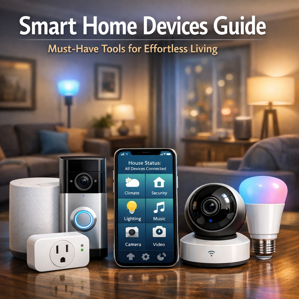 Illustration of Smart Home Devices Guide: Must-Have Tools for Effortless Living