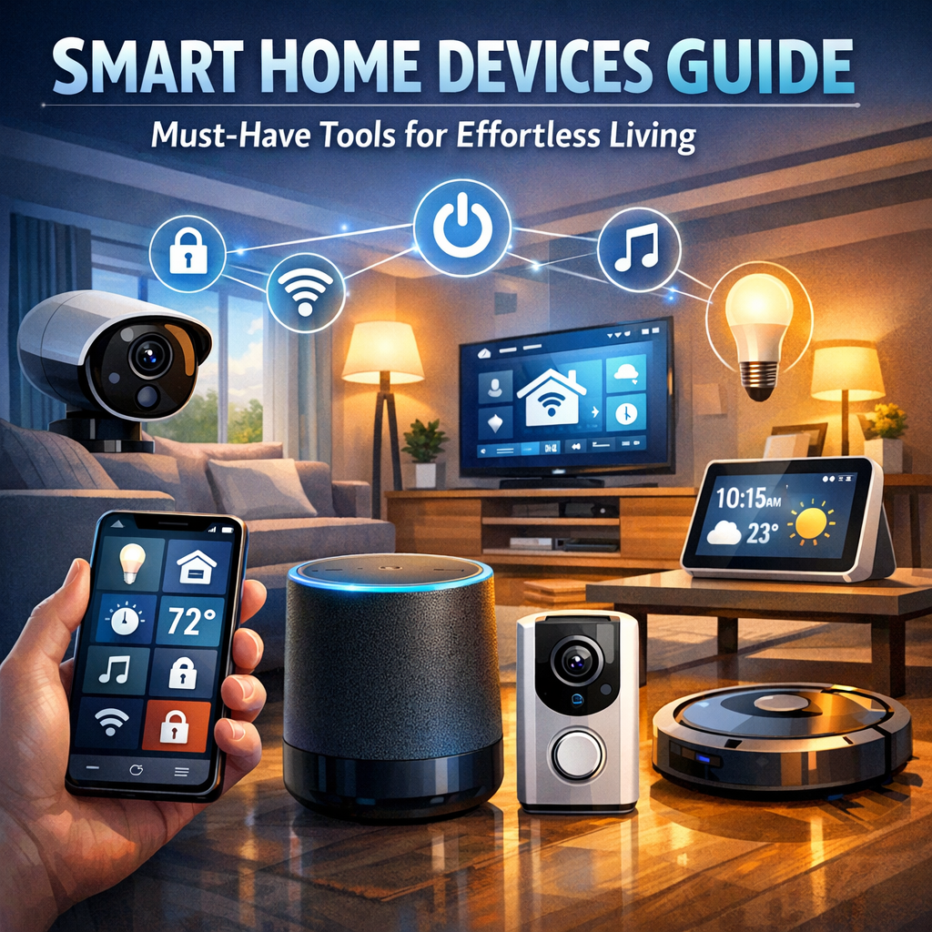 Illustration of Smart Home Devices Guide: Must-Have Tools for Effortless Living